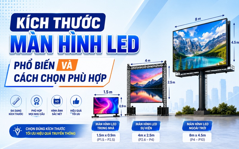 kích thước màn hình led