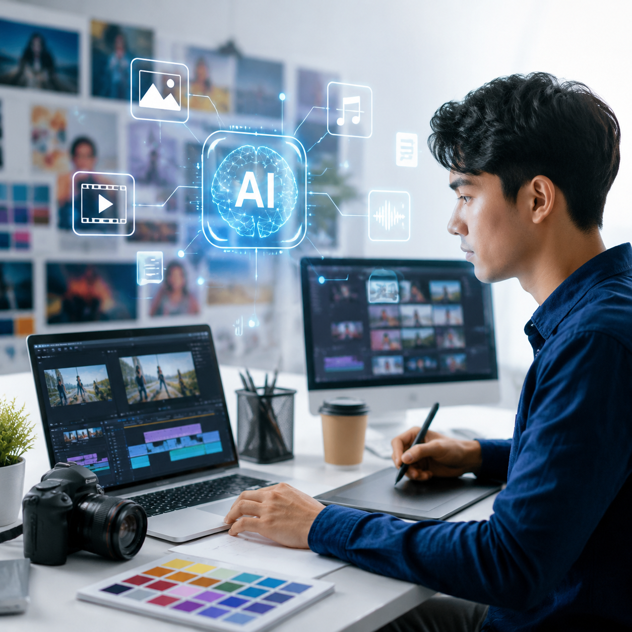Ứng dụng AI trong doanh nghiệp multimedia: Tối ưu quy trình sản xuất nội dung số từ A đến Z Ứng dụng AI trong doanh nghiệp multimedia: Tối ưu quy trình sản xuất nội dung số từ A đến Z